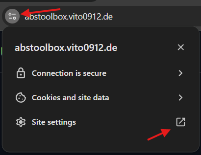 Chrome settings icon